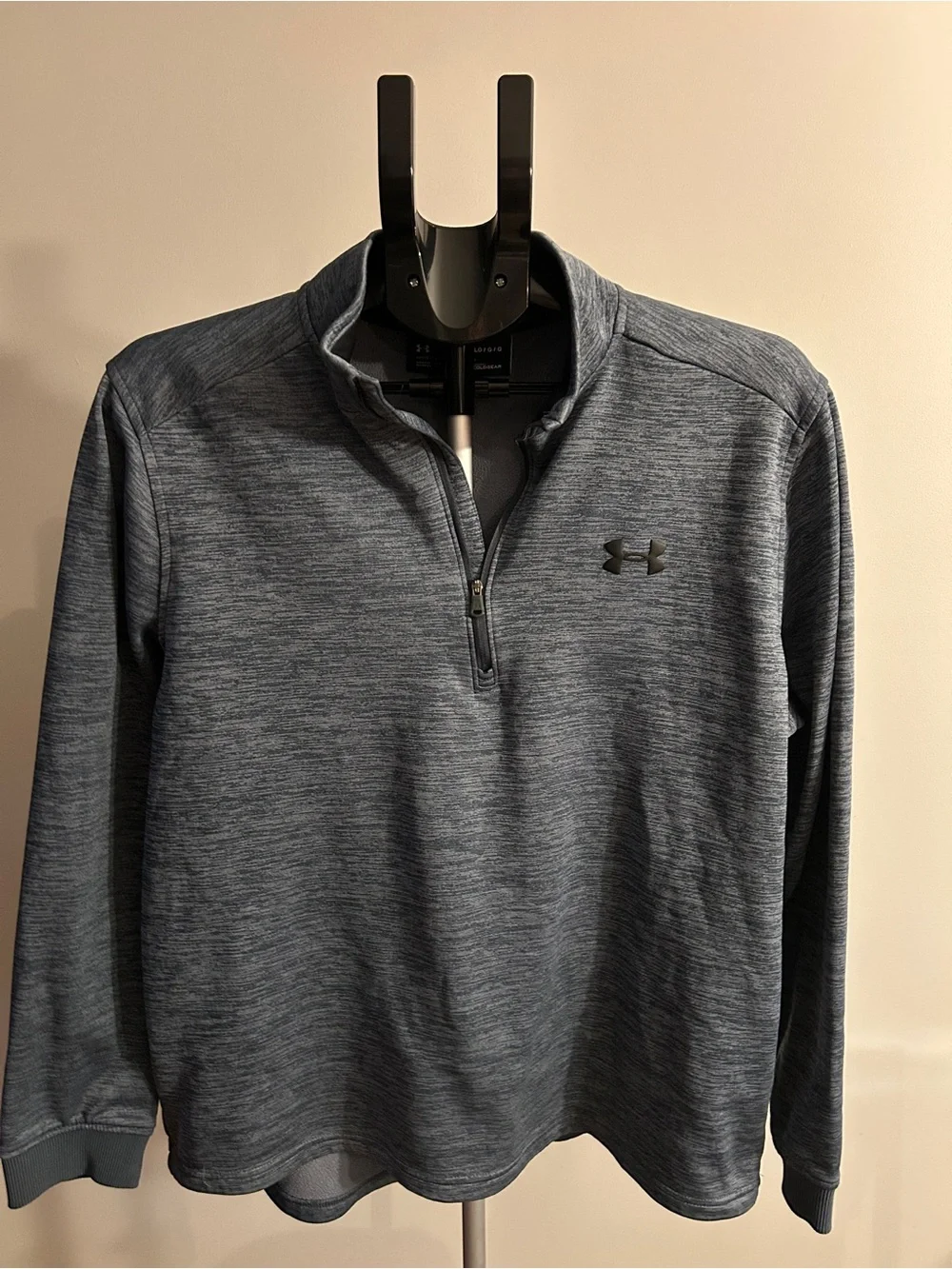 Under Armour Men's Heathered Navy 1/4 Zip Performance Pullover